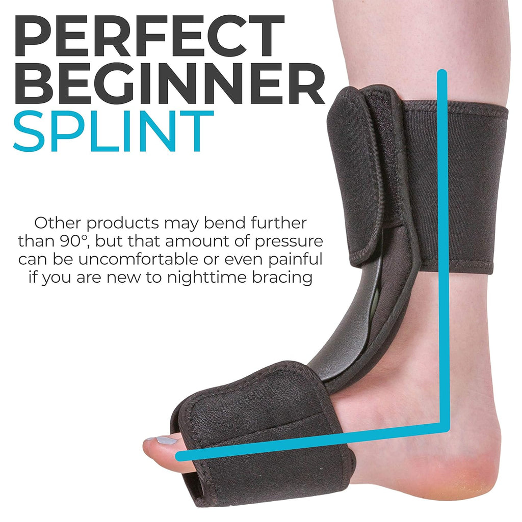 BraceAbility Dorsal Night Splint for Plantar Fasciitis, Foot Drop, Achilles Boot

