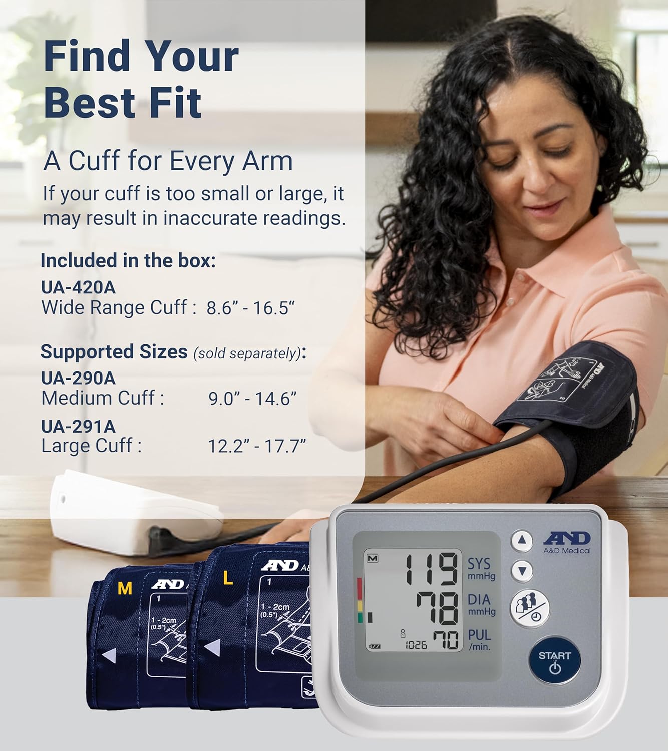 A&D UA-767F Upper Arm Digital Blood Pressure Monitor with Wide-Range Cuff

