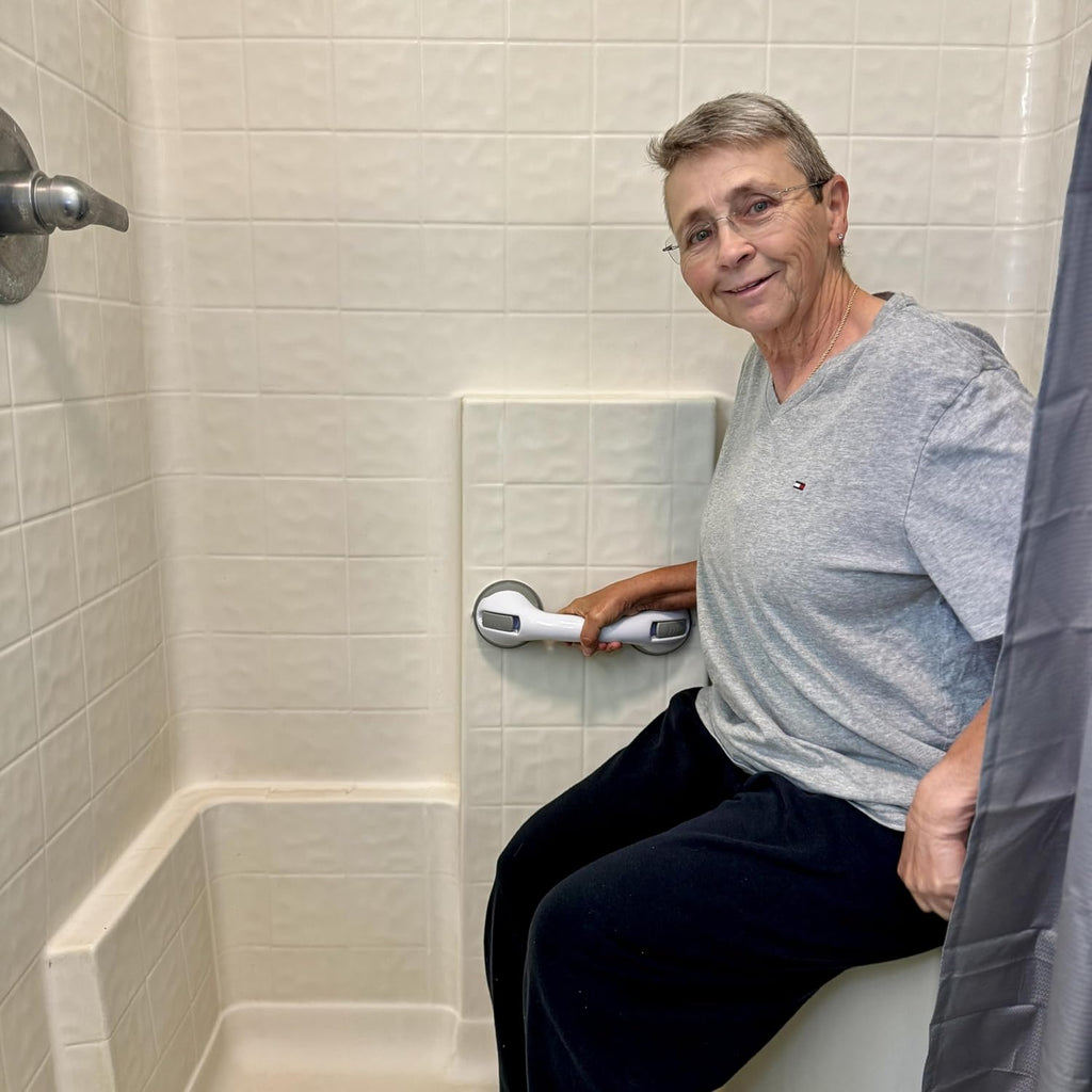 Grab Bars for Bathtubs and Showers Suction Handle Heavy Duty Removable

