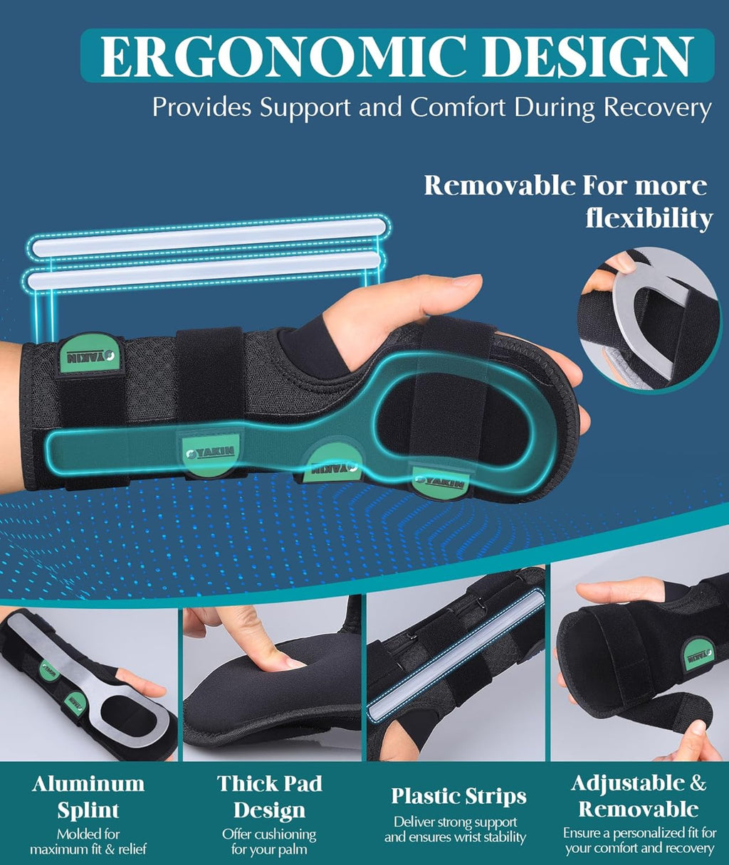 Oyakin Resting Splint for Stroke Recovery, Carpal Tunnel Night Immobilizer, Wrist Brace

