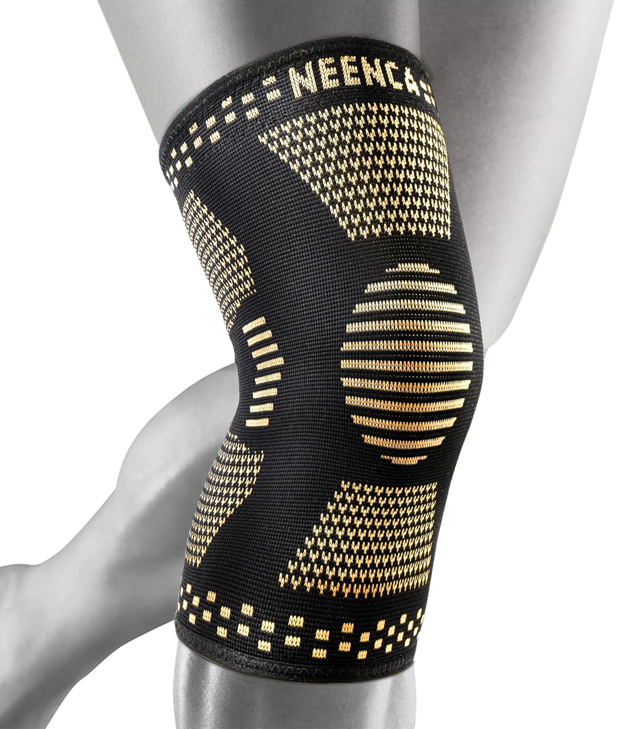 NEENCA Copper Knee Brace Compression Knee Sleeves with Copper Fiber, 2-Pack

