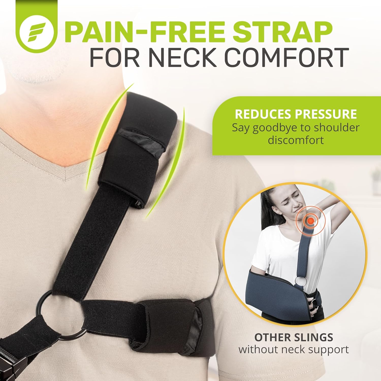 ErgoFoam Abduction Shoulder Sling with Pillow for Rotator Cuff Surgery Recovery

