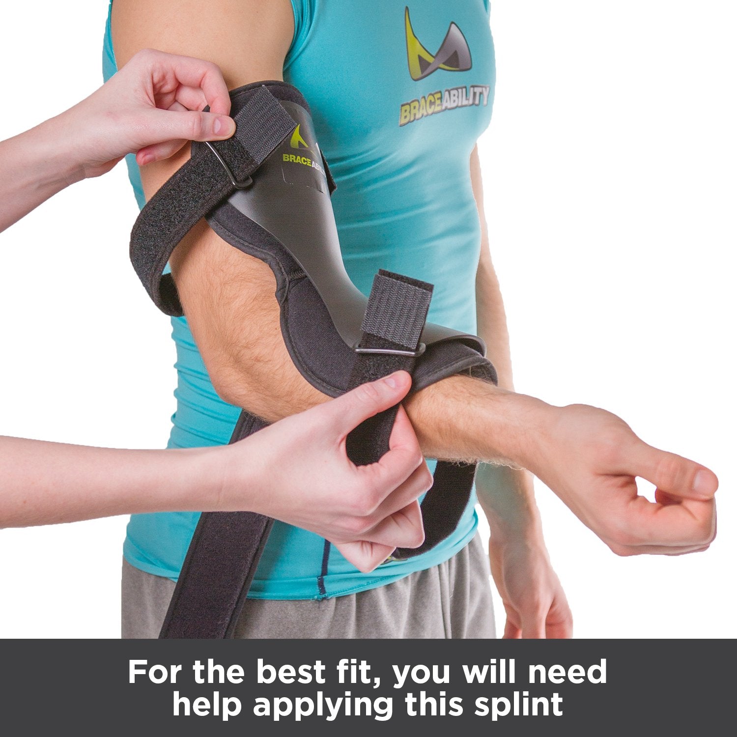 BraceAbility Cubital Tunnel Elbow Brace Splint for Ulnar Nerve Pain Relief

