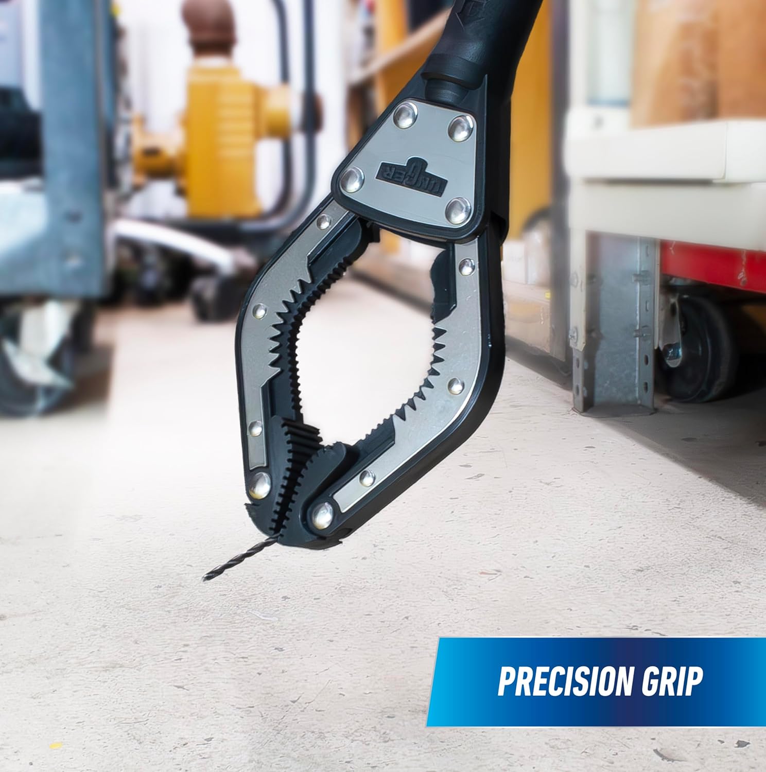 Unger Professional Rugged Reacher Grabber Tool with Rotating Head, Trash Picker

