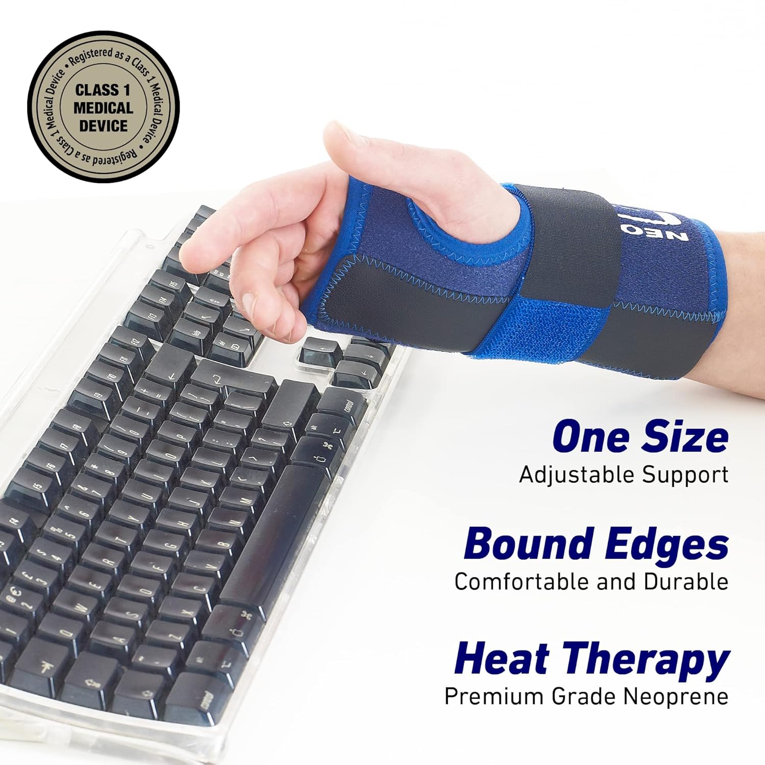 Neo-G Stabilized Carpal Tunnel Wrist Brace with Removable Splint, Adjustable Compression

