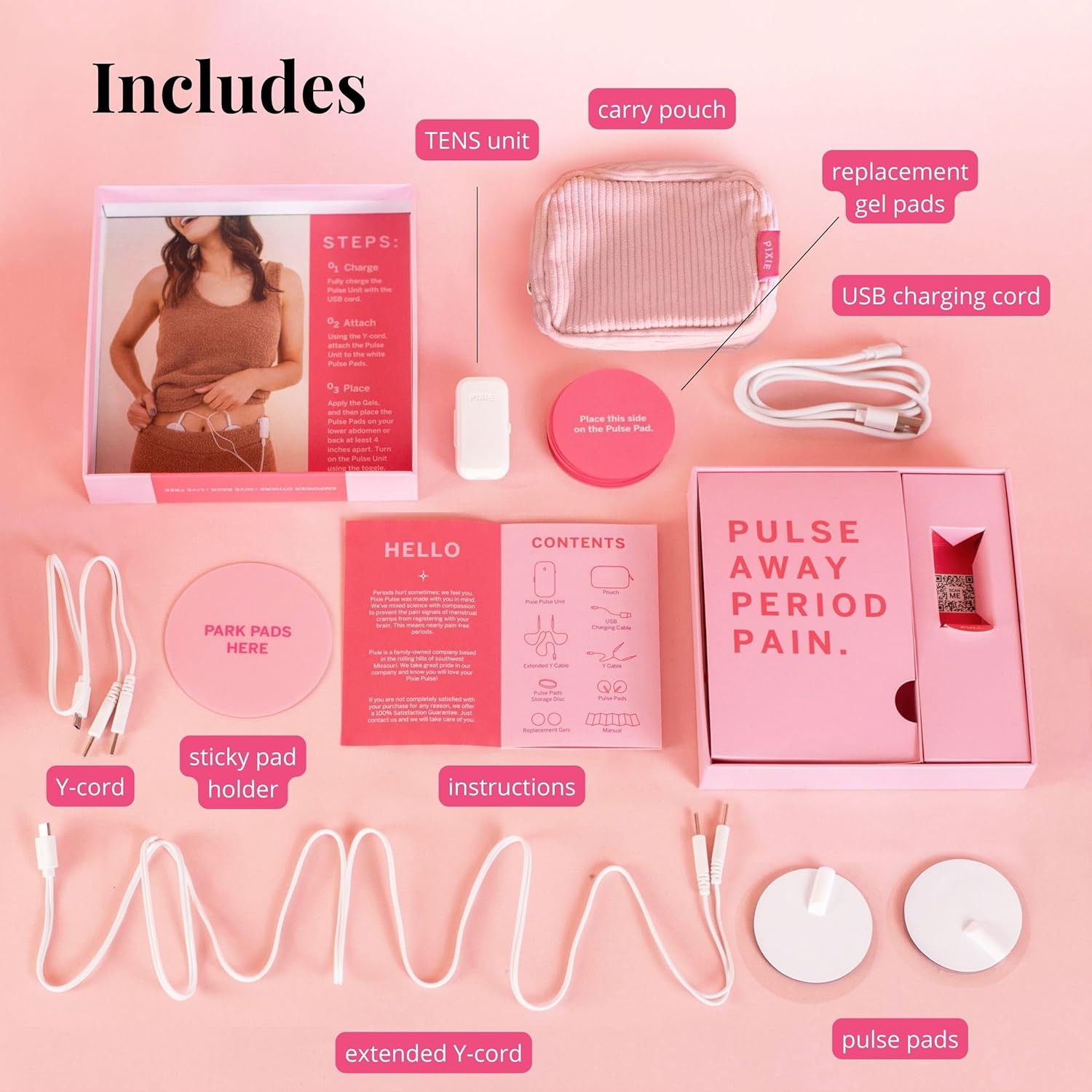 Pixie Period Pain Relief Device for Menstrual Cramps, Wearable Discreet Comfort

