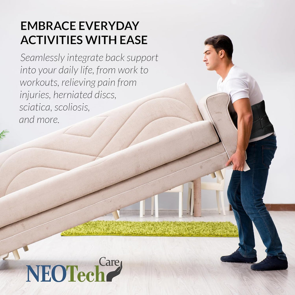 NeoTech Care Lumbar Back Support Belt Lower Back Brace

