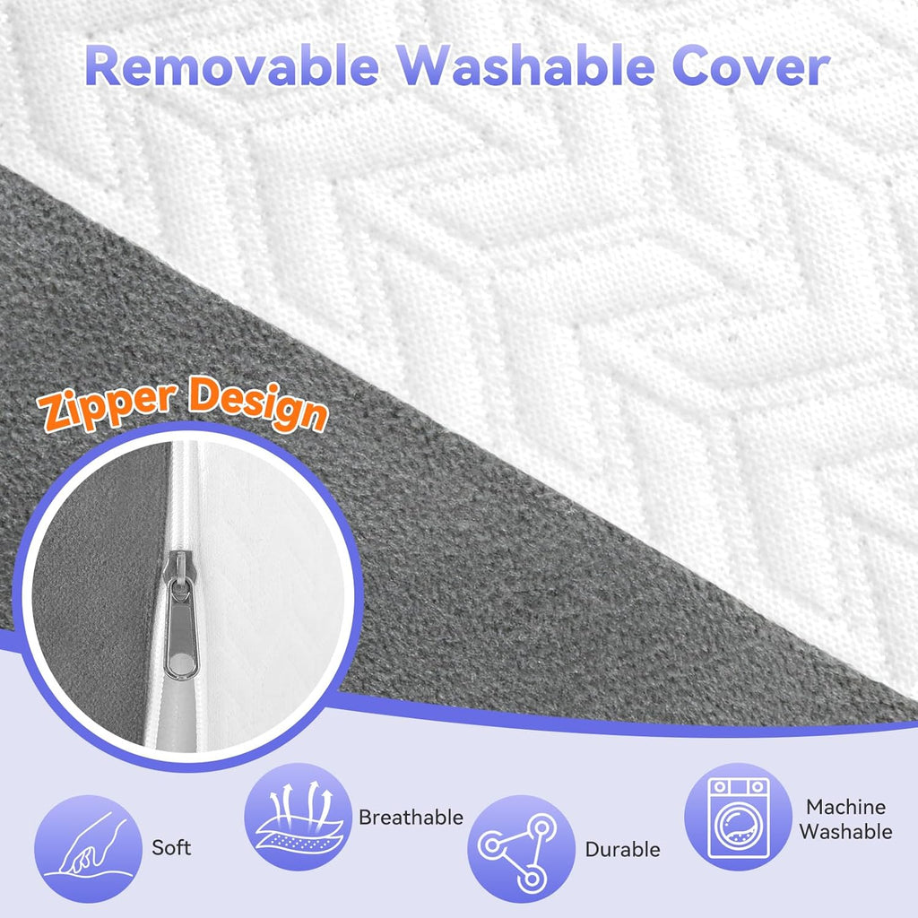 Vekkia Wedge Pillow for Side Sleeping with High-Density Foam and Back Support

