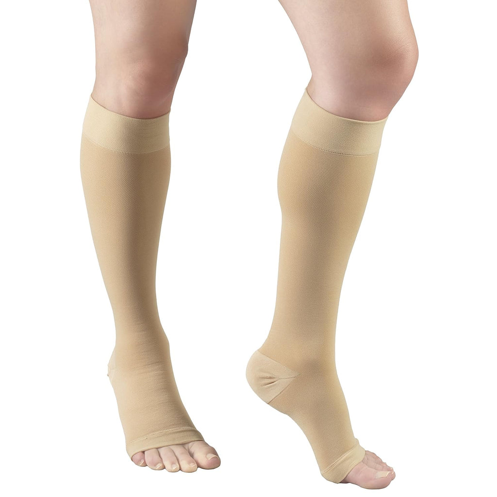 Truform 20-30 mmHg Knee High Open Toe Compression Stockings, Unisex

