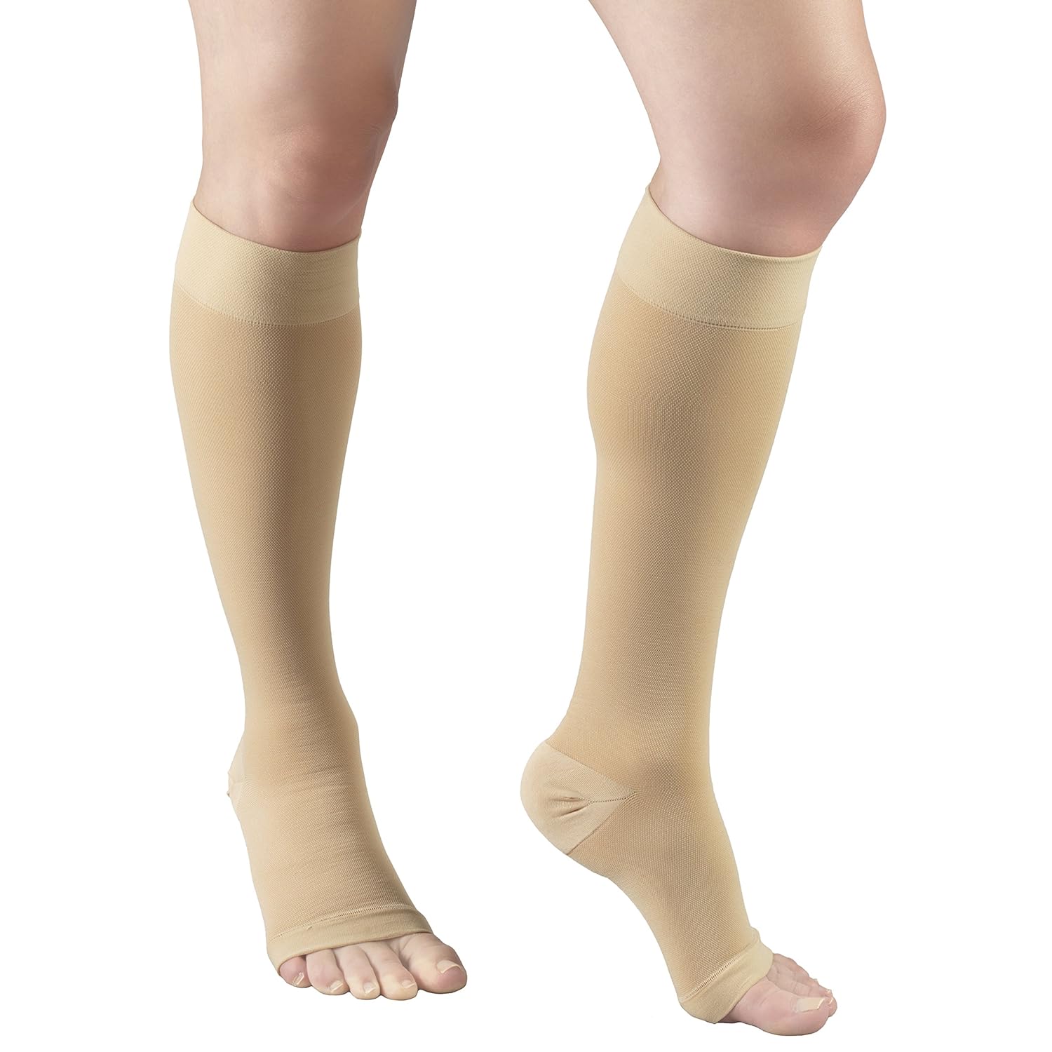 Truform 20-30 mmHg Knee High Open Toe Compression Stockings, Unisex

