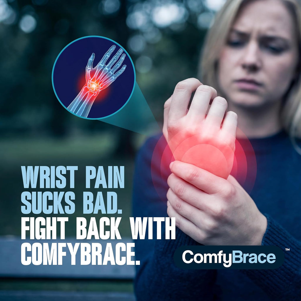 ComfyBrace Nighttime Pain Relief Wrist Brace for Carpal Tunnel, Tendonitis, Arthritis

