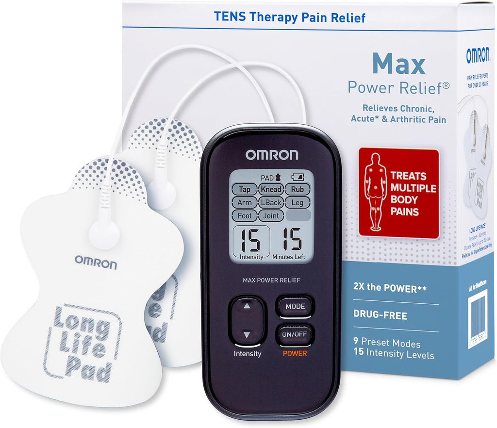 OMRON Max Power Relief TENS Unit Muscle Stimulator for Pain Relief, Portable

