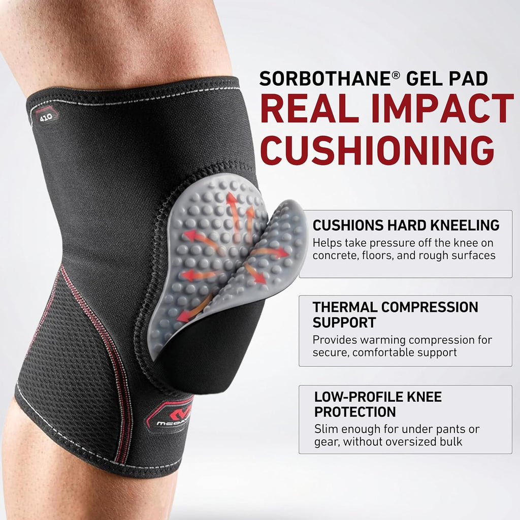 McDavid Gel Insert Knee Compression Sleeve for Impact Absorption and Support

