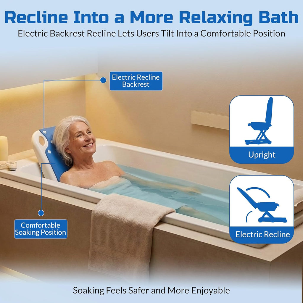 Platinum Health Tranquilo Electric Bath Lift with Rotating Padded Seat, 300 lb

