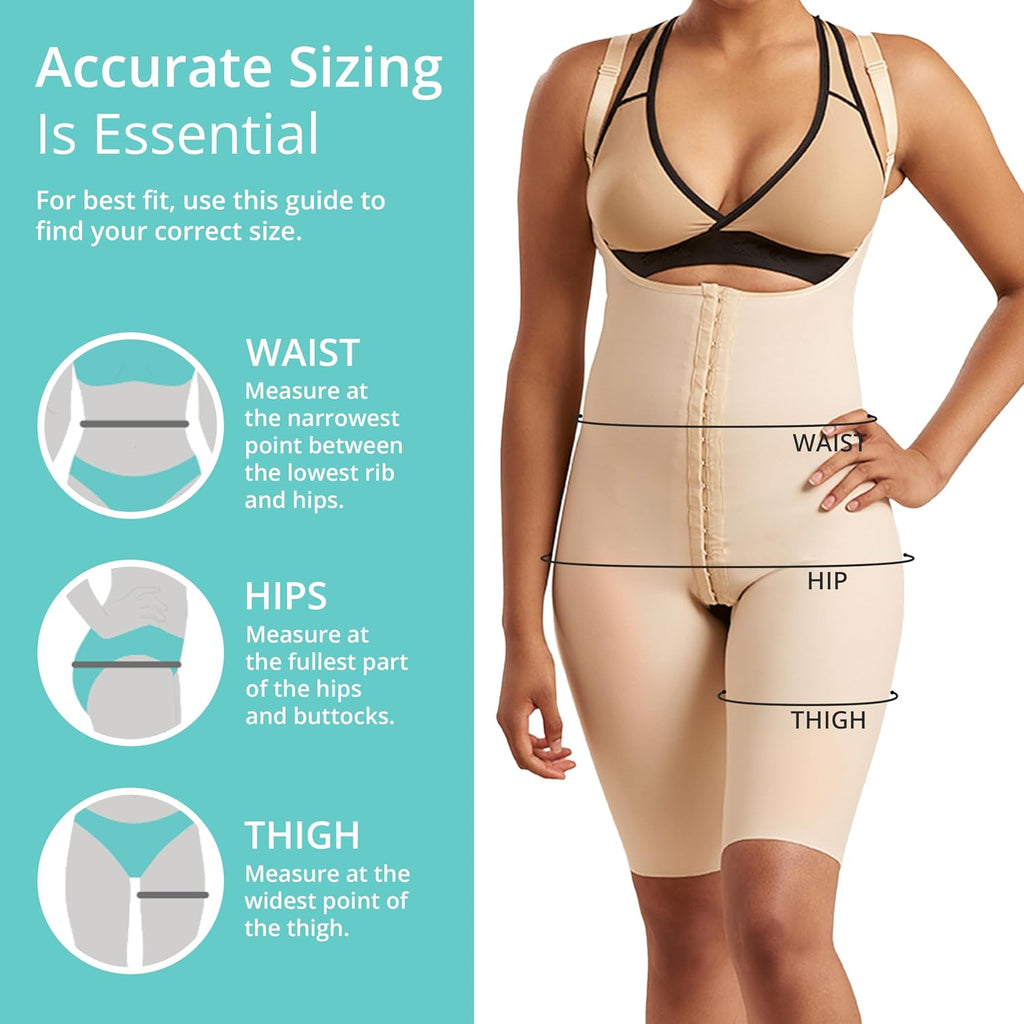 Marena Short-Length Girdle with High Back, Post-Surgical Shapewear Support

