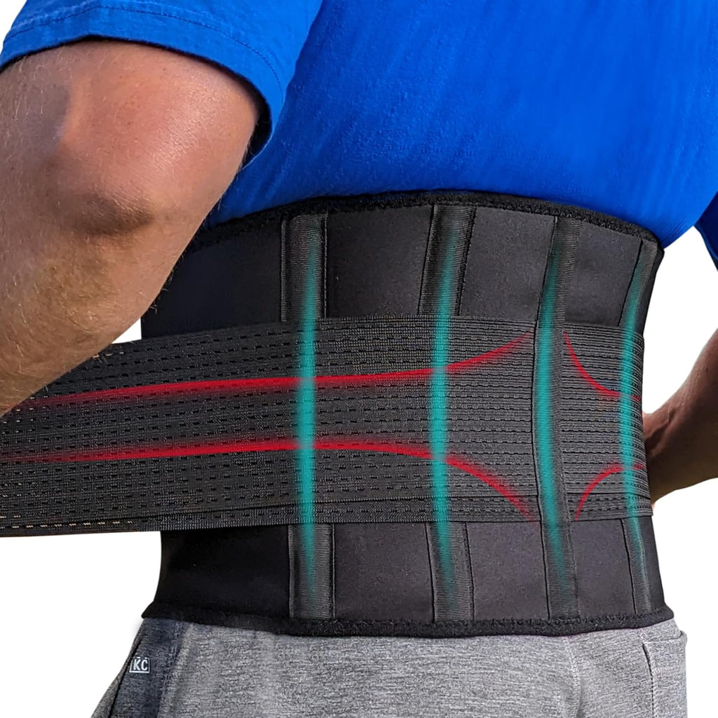 Plus Size Lower Back Brace for Lumbar Support, Adjustable Sciatica Support

