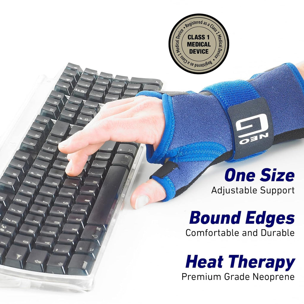 Neo-G Wrist Thumb Spica Brace with Removable Splint, Adjustable Neoprene Support

