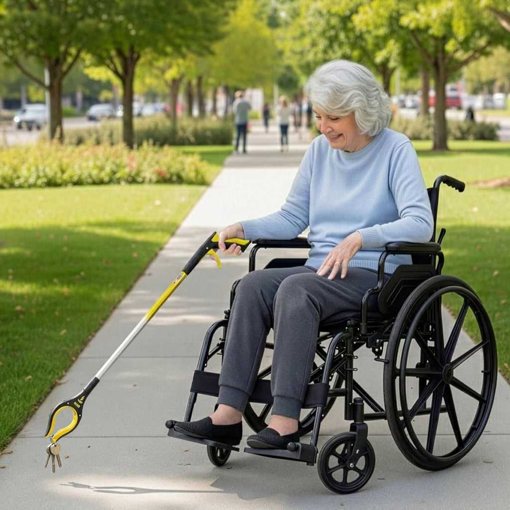 RMS Rotating Jaw Reacher Grabber Mobility Aid for Easy Item Pickup

