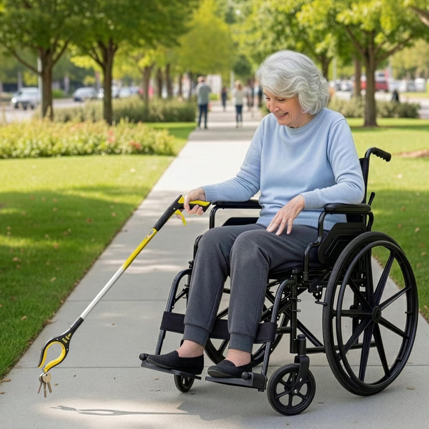 RMS Rotating Jaw Reacher Grabber Mobility Aid for Easy Item Pickup

