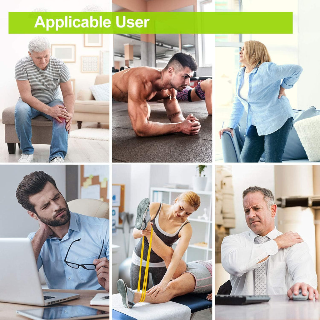 AUVON Dual Channel TENS EMS Muscle Stimulator for Pain Relief, Rechargeable

