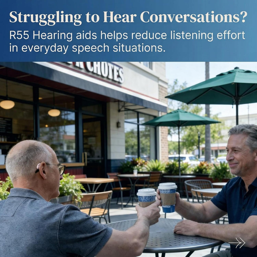 OTC Rechargeable Hearing Aids for Seniors, App Control AI Noise Reduction RIC

