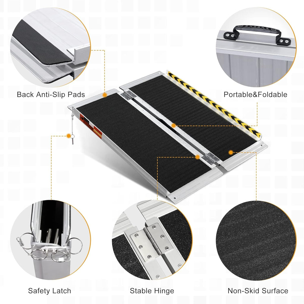 ORFORD Portable Wheelchair Ramp Non-Slip Threshold Access for Doorways

