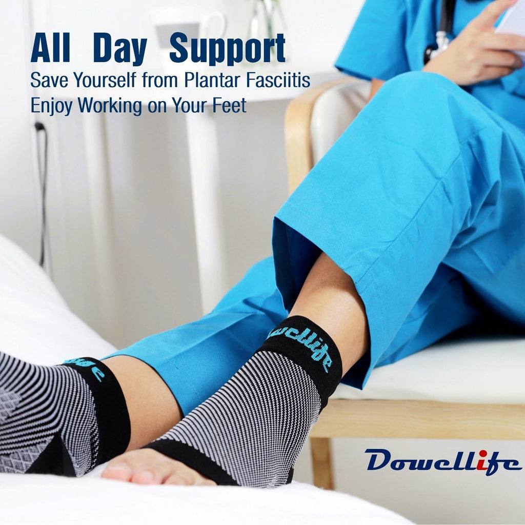 Dowellife Plantar Fasciitis Compression Socks Ankle Brace Arch Support Sleeves

