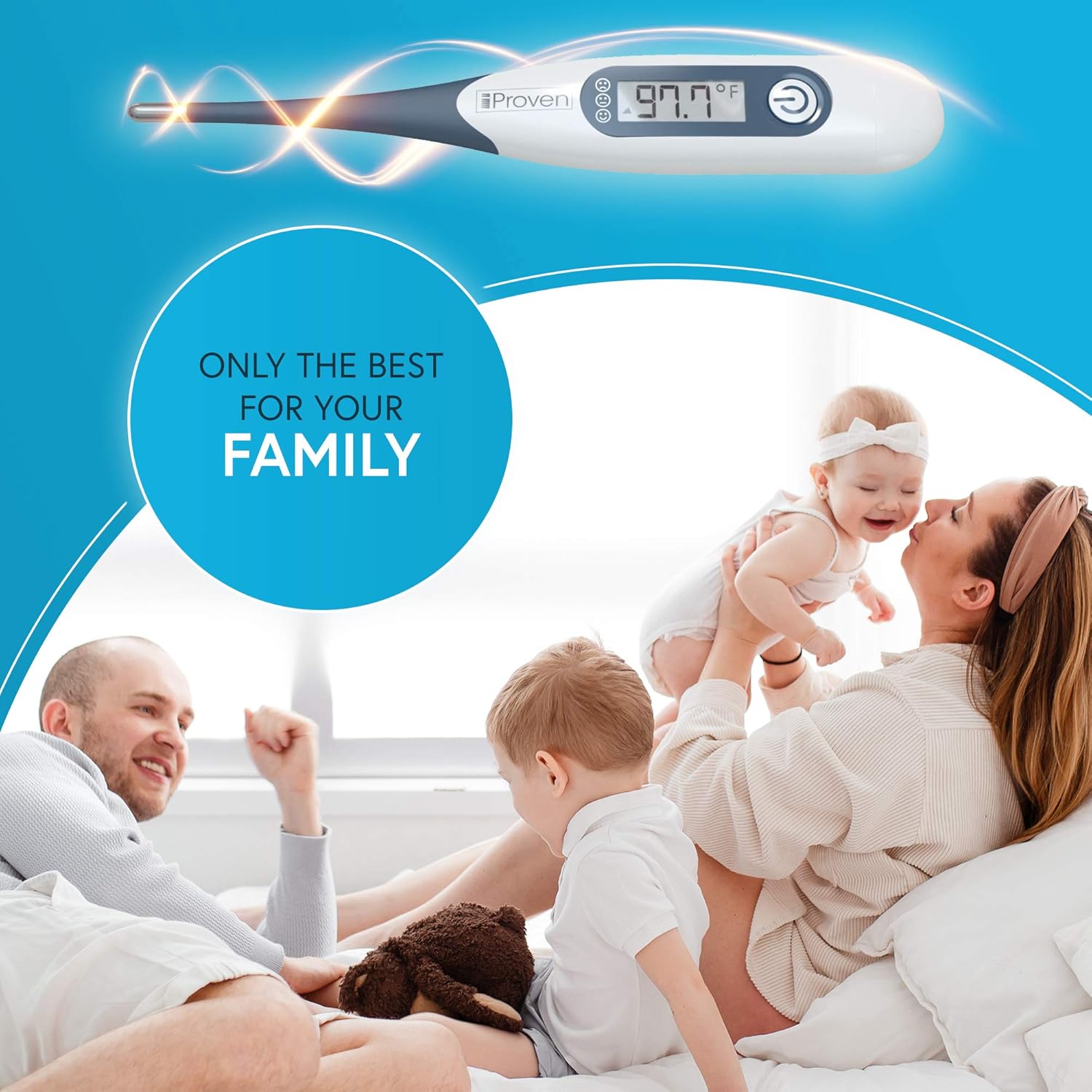 iProven Digital Oral and Rectal Thermometer for Adults, Kids, and Babies

