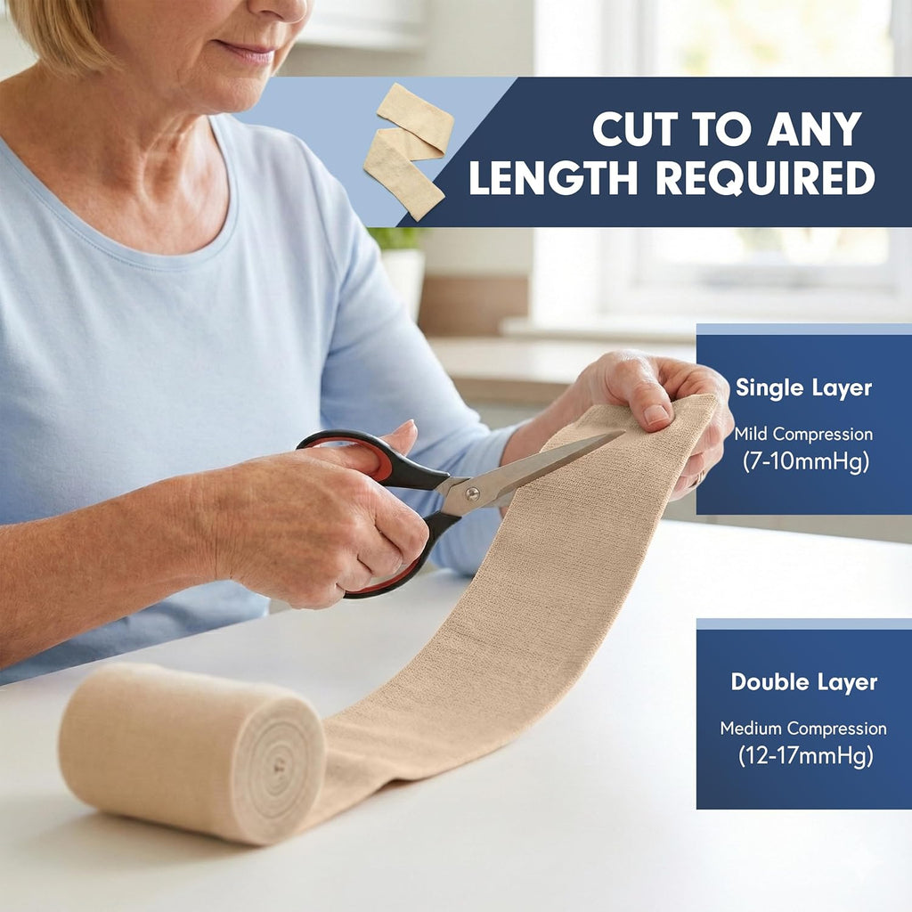 KinGrip Tubular Elastic Support Bandages, Latex-Free Wound Care Compression

