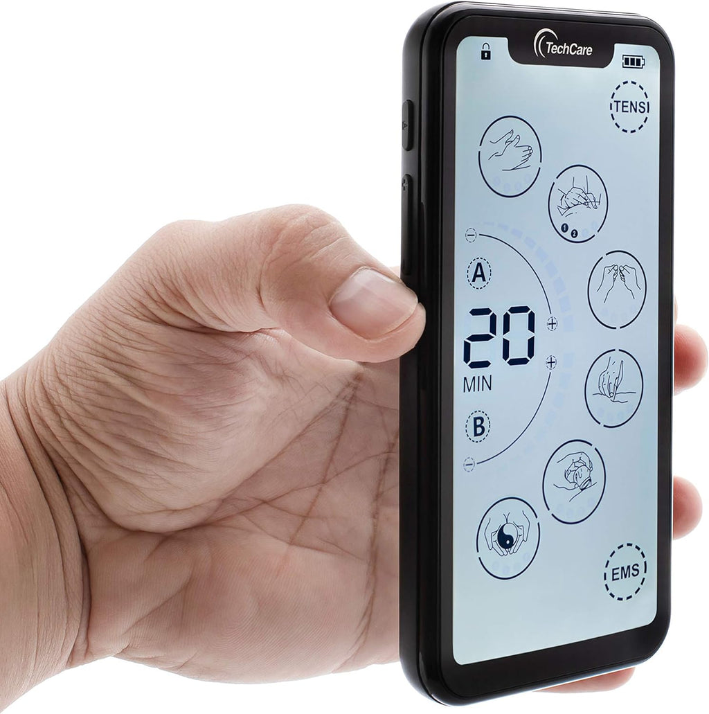 Tehcare Touch X TENS EMS Muscle Stimulator, Dual Channel, Touchscreen, Rechargeable

