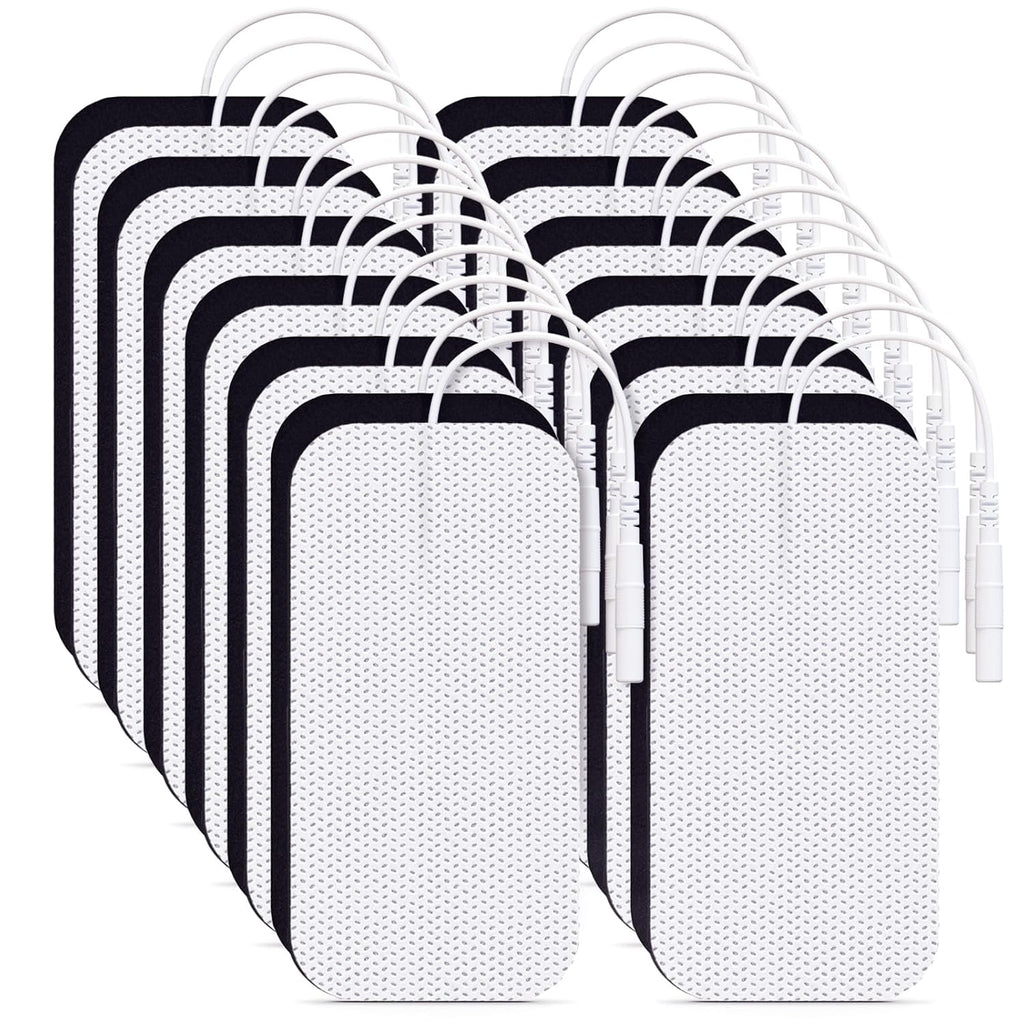 Auvon TENS Unit Electrode Pads 2" x 4" Replacement Self-Stick 24-Pack

