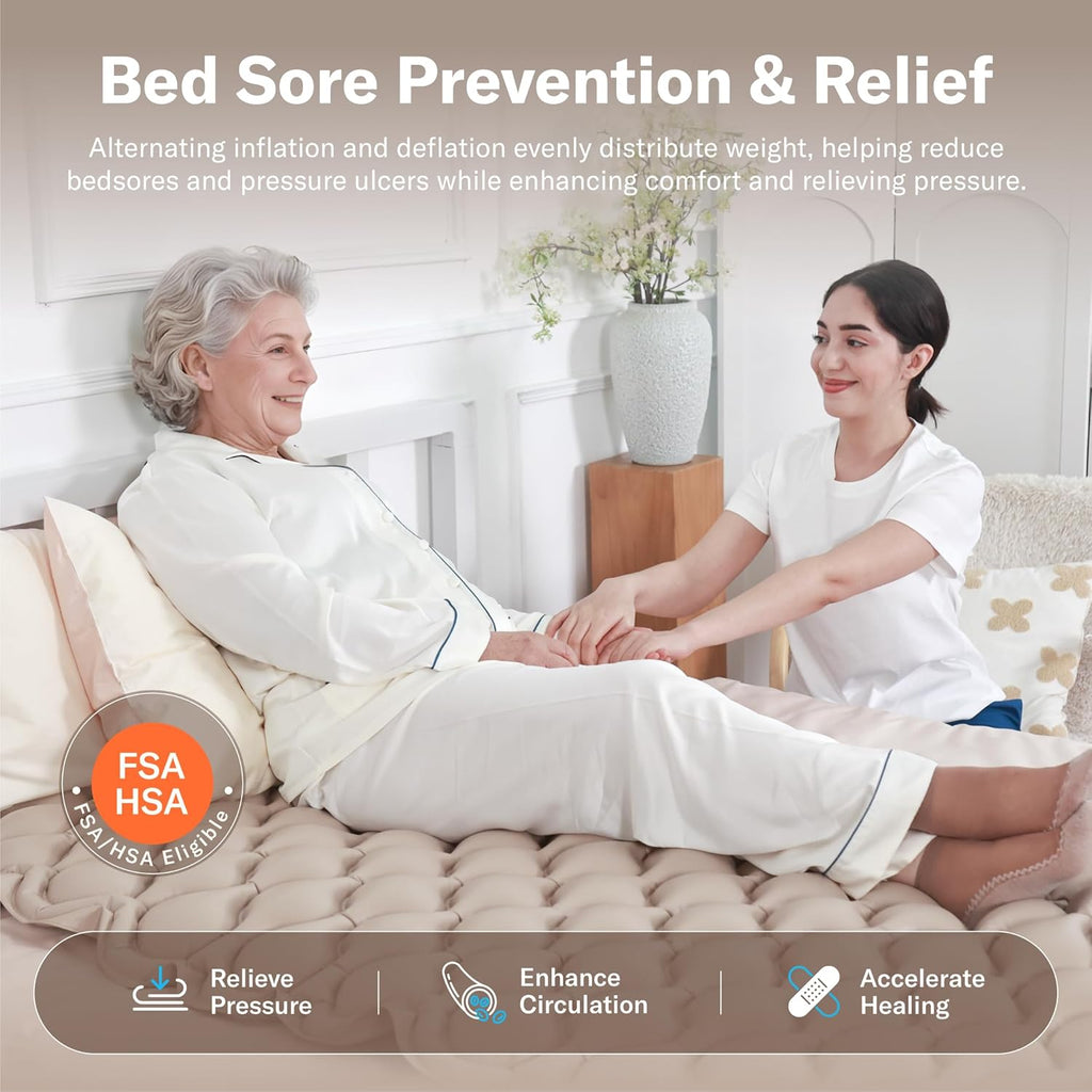 Alcedo Alternating Air Pressure Mattress Pad with Static Mode, Waterproof Medical

