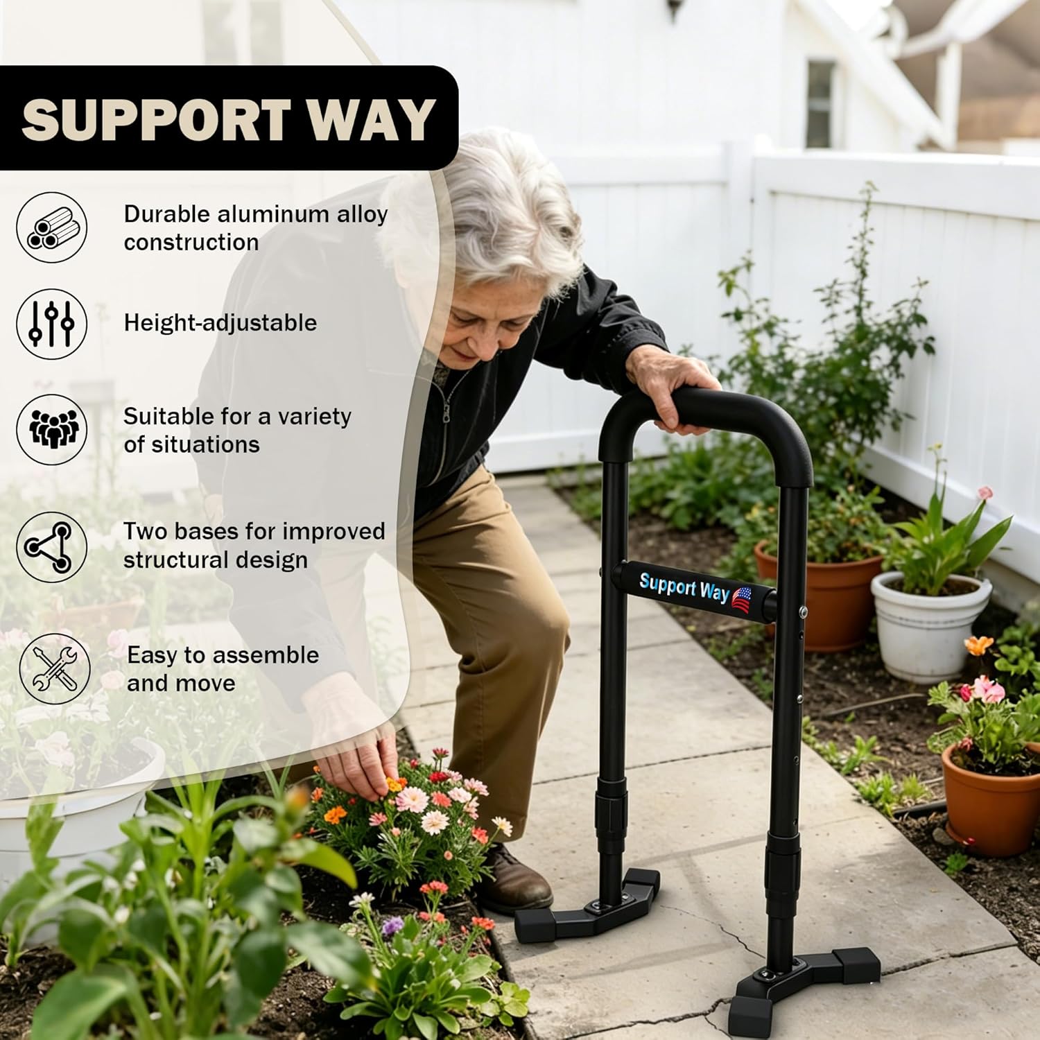 Stand Assist Aid Plus Adjustable Steel Lift Assist for Seniors, Rising from Floor

