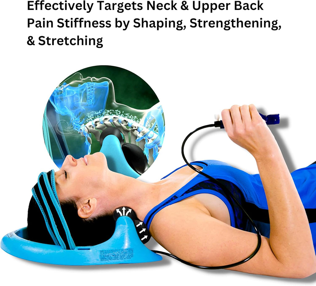 Posture Pump Dual Disc Hydrator Cervical Traction Device for Neck Decompression

