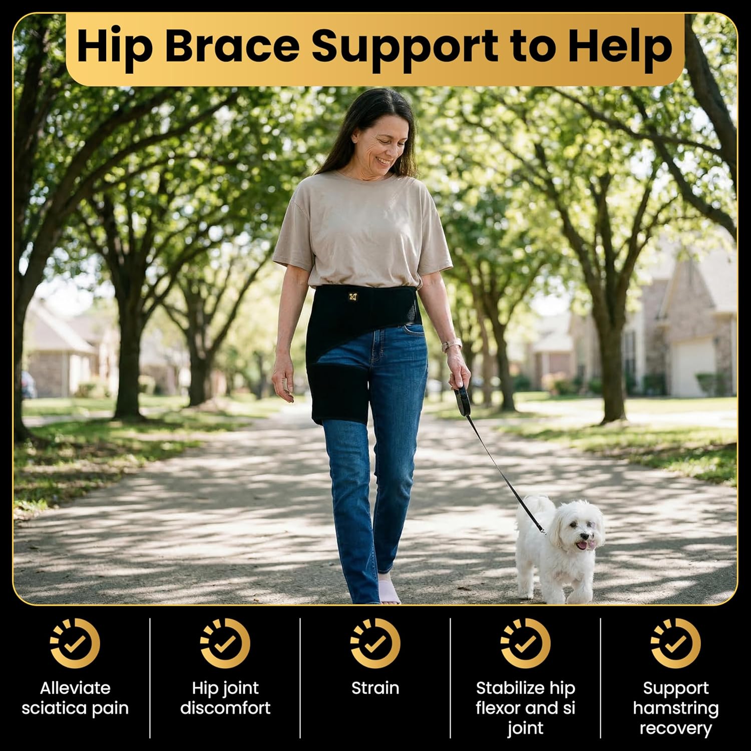 CopperJoint Adjustable Hip Compression Brace for Groin and Thigh Support

