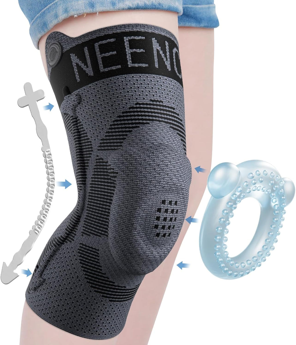 NEENCA Kids Knee Brace Sleeve with Patella Gel Pad and Side Stabilizers

