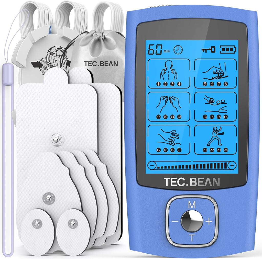 TENS Unit Muscle Stimulator, Rechargeable EMS Massager with 8 Electrode Pads

