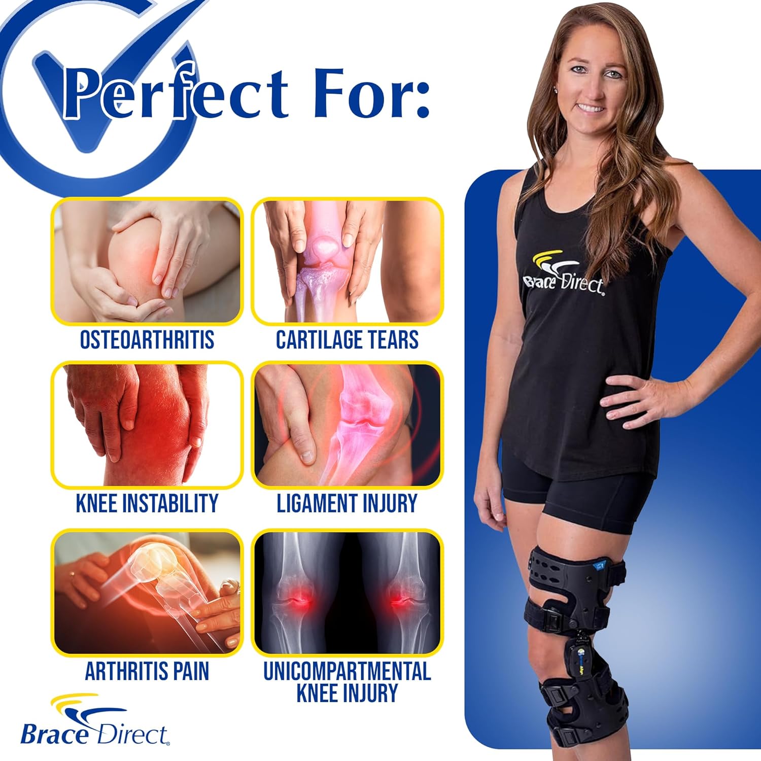 OA ROM Unloader Brace - Adjustable Offloading for Osteoarthritis L1843 L1851

