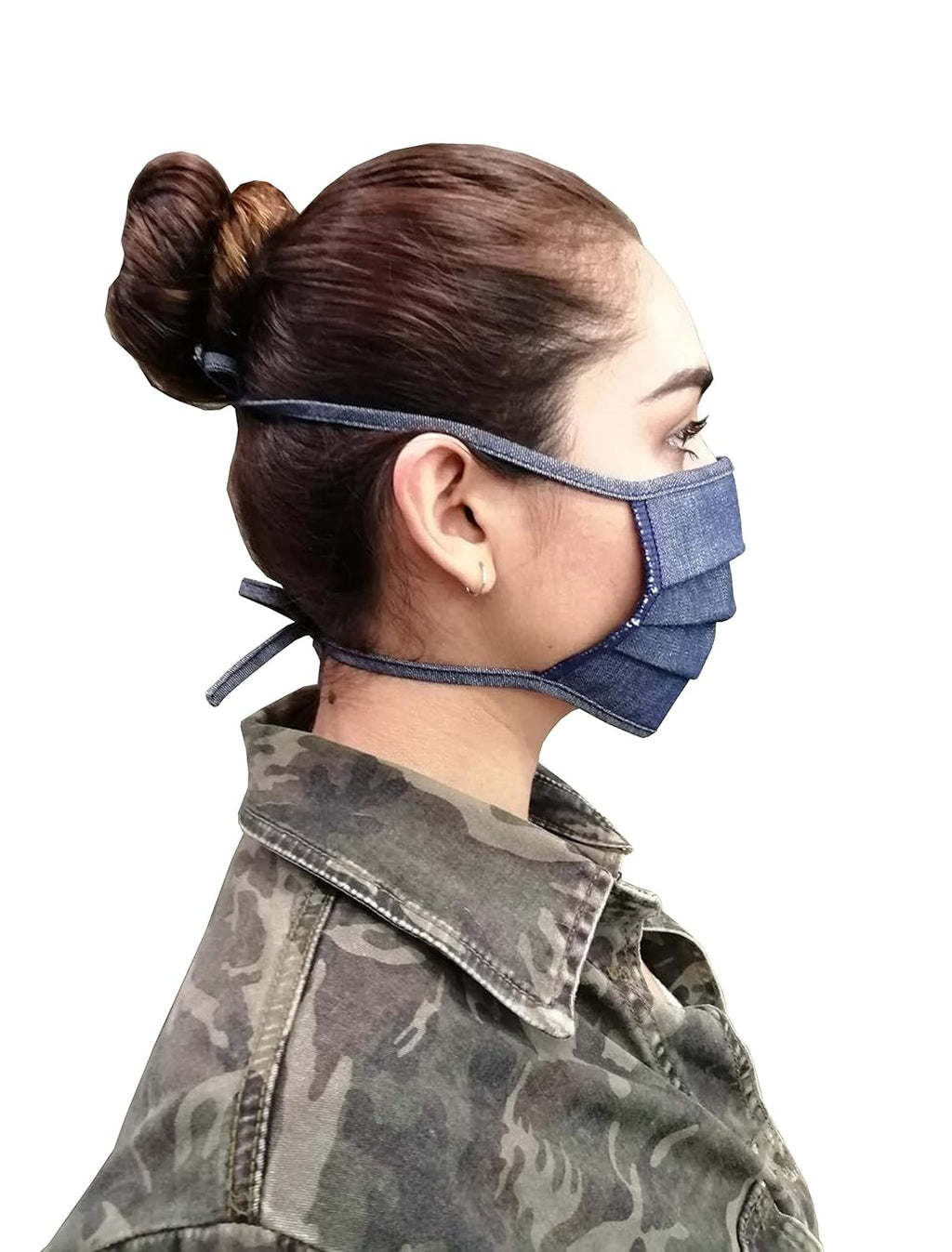 Adjustable Fabric Face Cover with Ties

