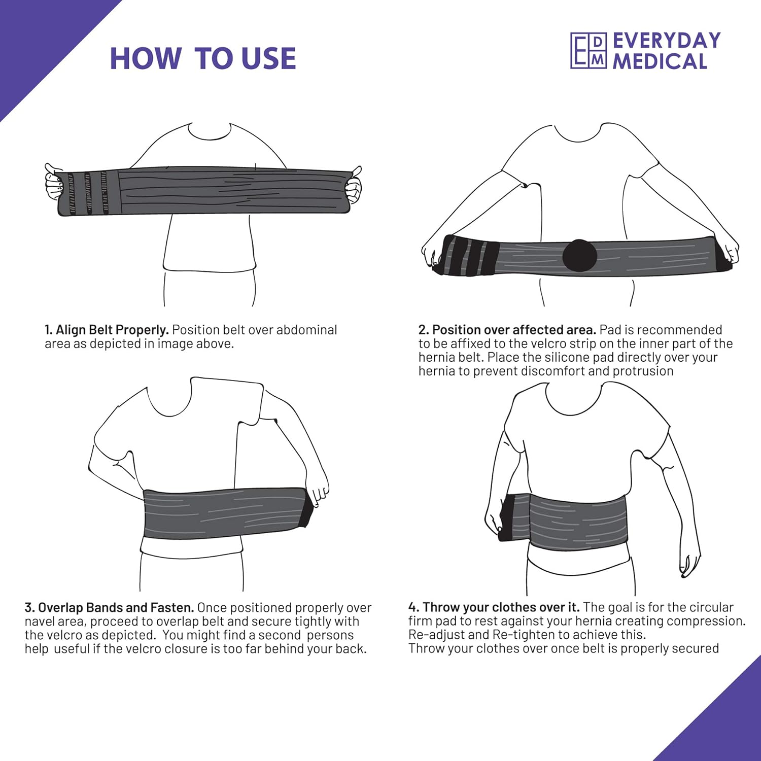 Medical Umbilical Hernia Belt Abdominal Binder Post-Surgery Compression Support

