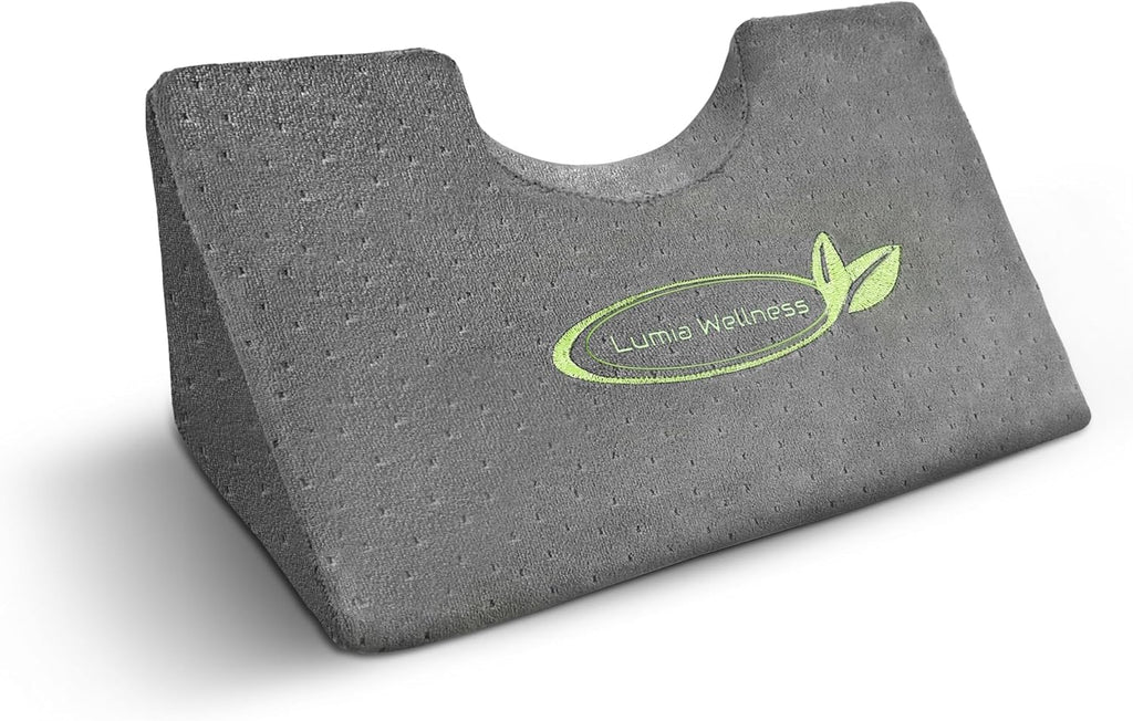 Lumia Wellness Cervical Wedge Pillow for Neck Stretching, Contoured Support

