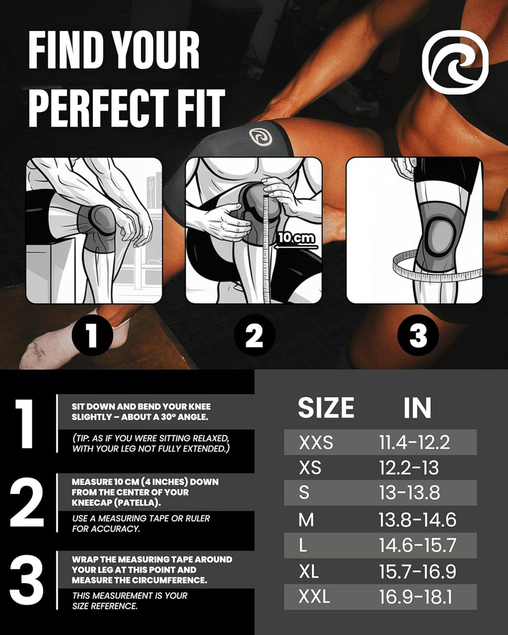 Rehband 5mm Neoprene Knee Compression Sleeve for Weightlifting, Training Support

