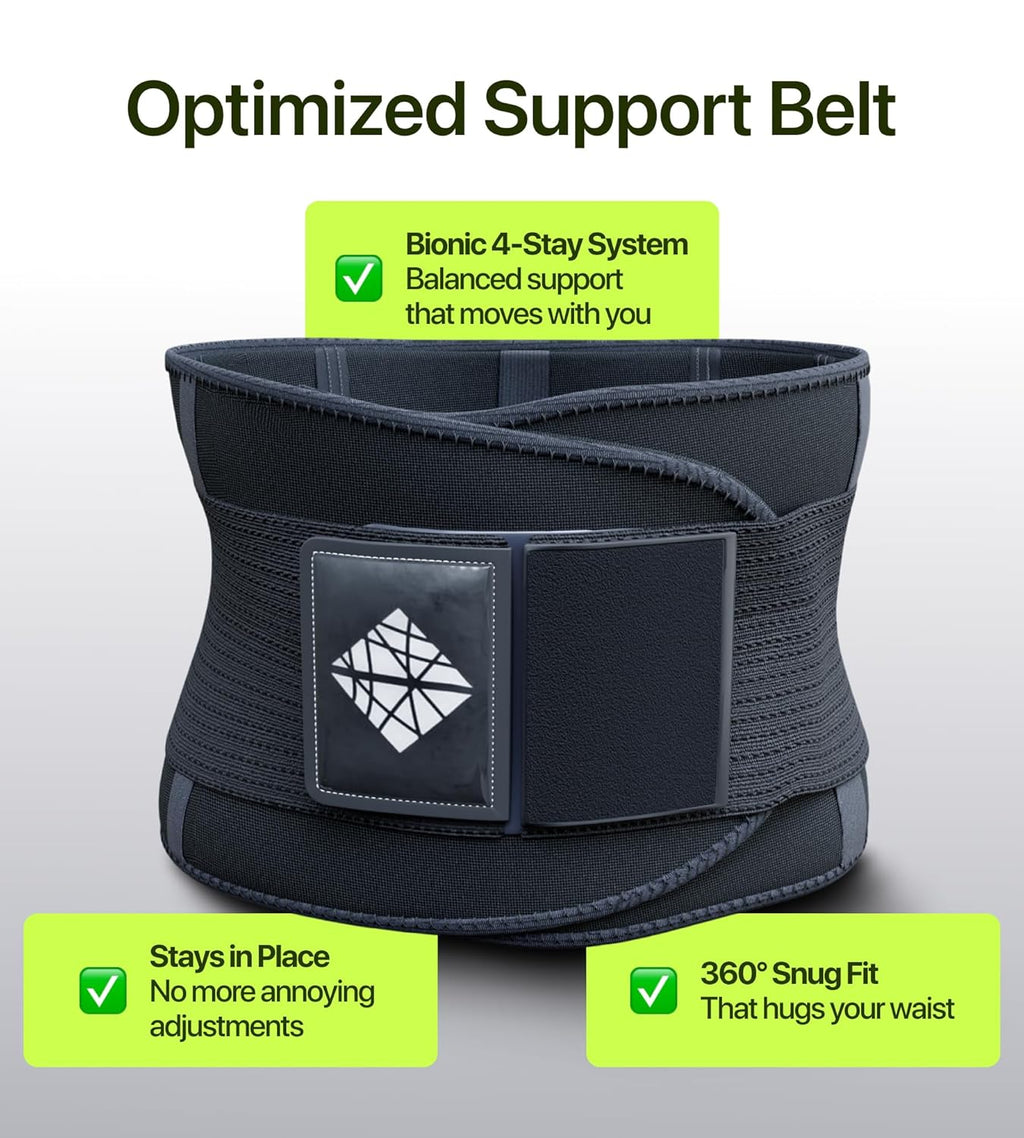 Plus Size Lower Back Brace for Lumbar Support, Adjustable Sciatica Support

