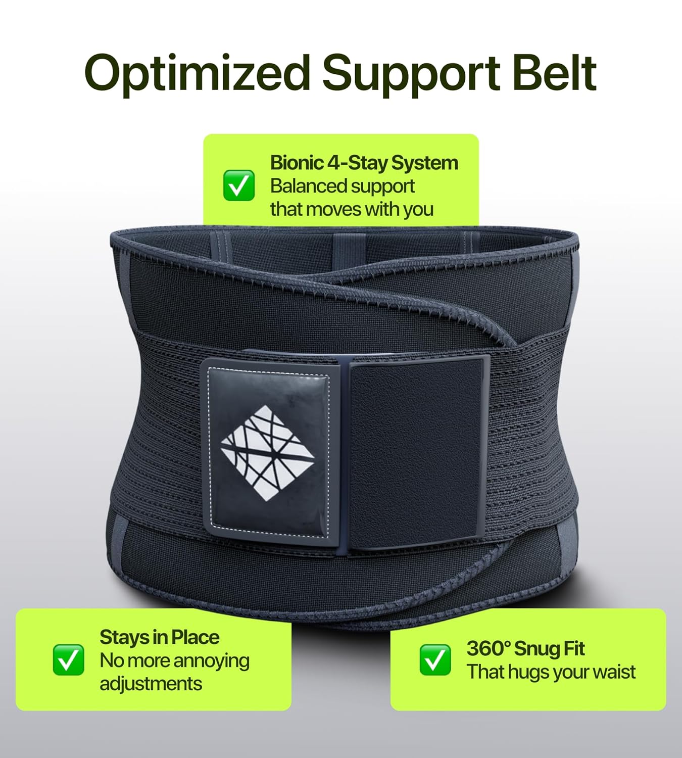 Plus Size Lower Back Brace for Lumbar Support, Adjustable Sciatica Support

