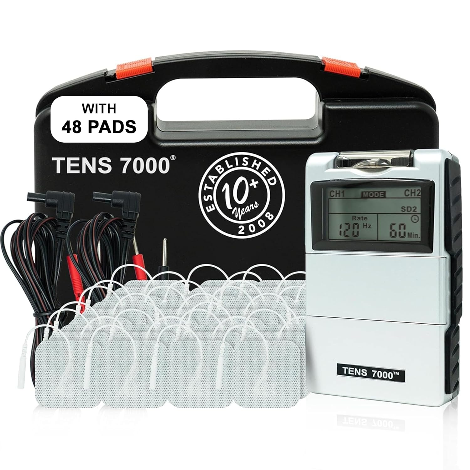TENS 7000 Digital TENS Unit with 48 Electrode Pads, Muscle Stimulator

