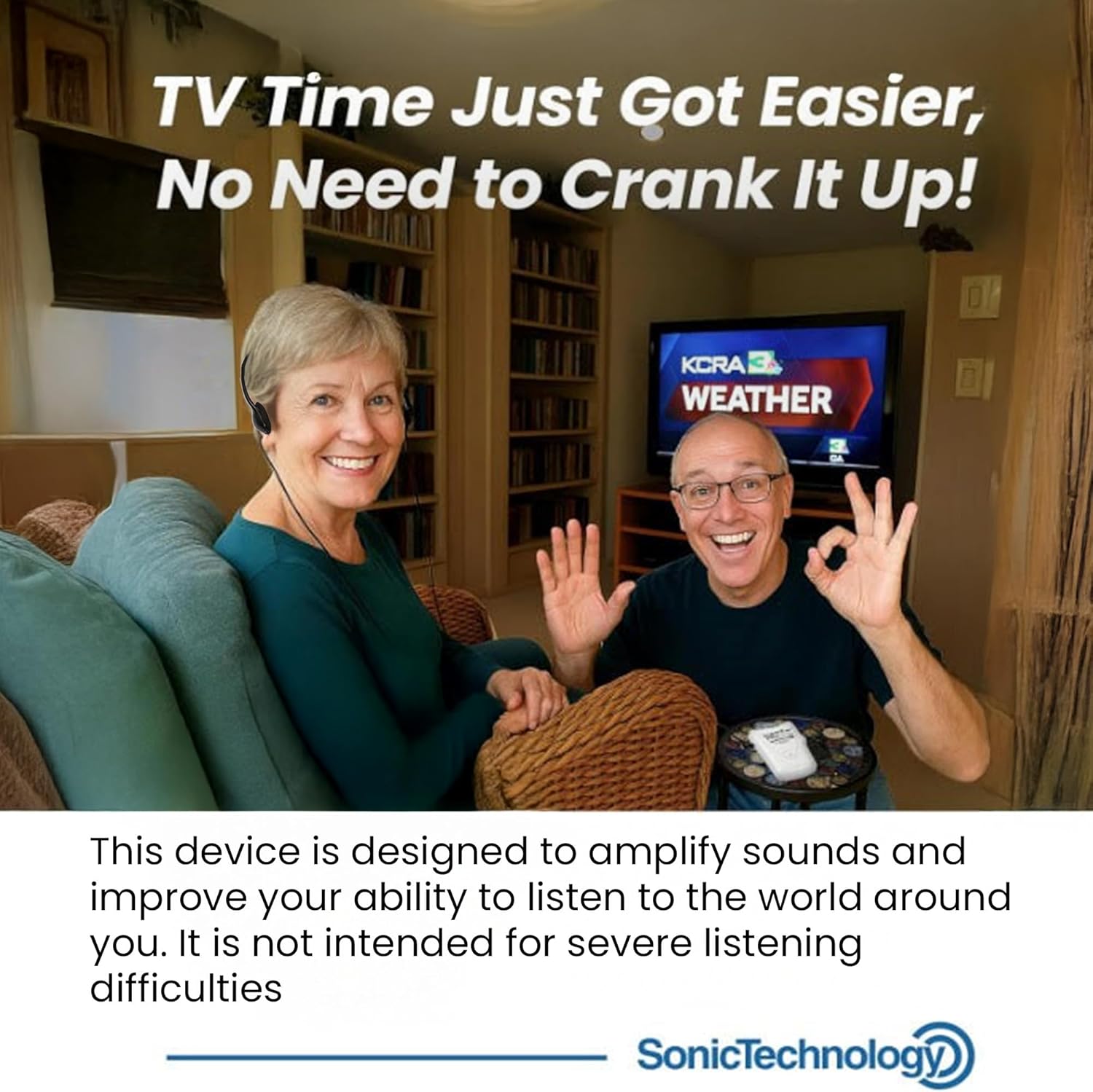 SuperEar SE7500 Personal Sound Amplifier for Seniors, 50 dB Ambient Sound Boost

