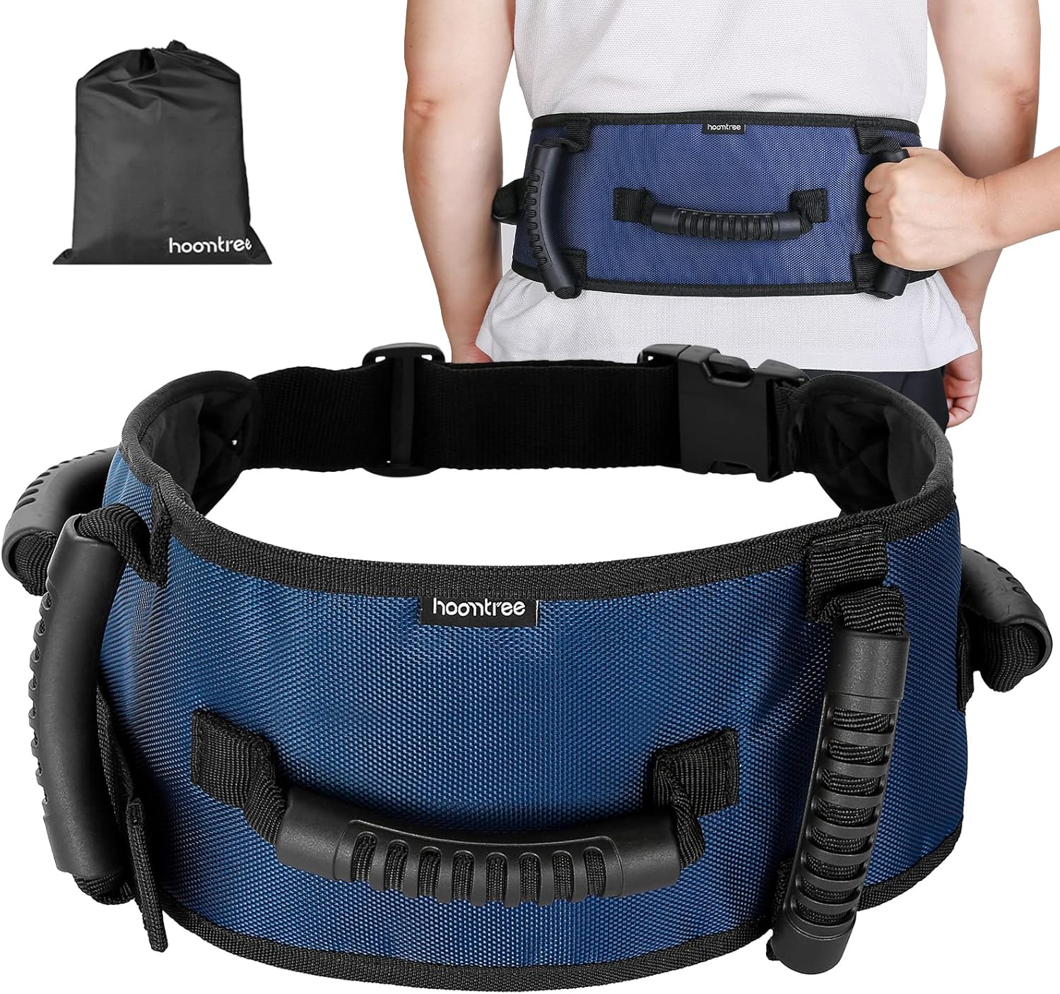 VERY100 Gait Belt Transfer Belt with Padding Handles and One-Click Buckle

