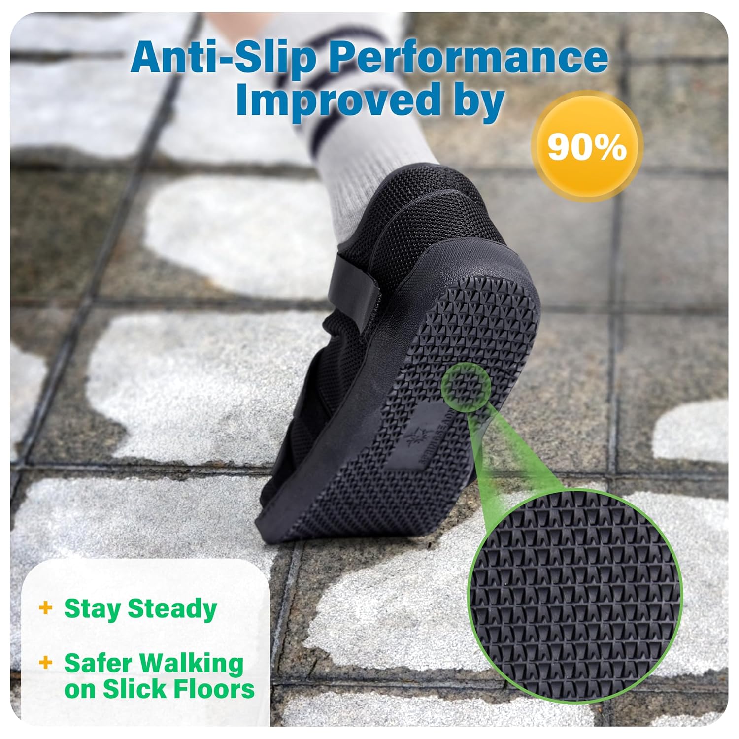 SPRING SEAON Medical Walking Boot Post-Op Shoe Reinforced Sole Cushioned Padding


