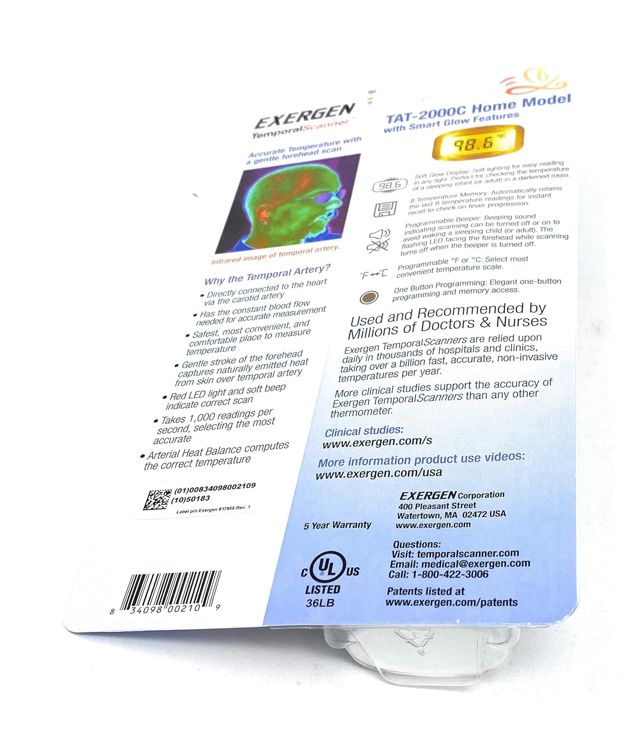 Exergen Temporal Artery Thermometer TAT-2000C

