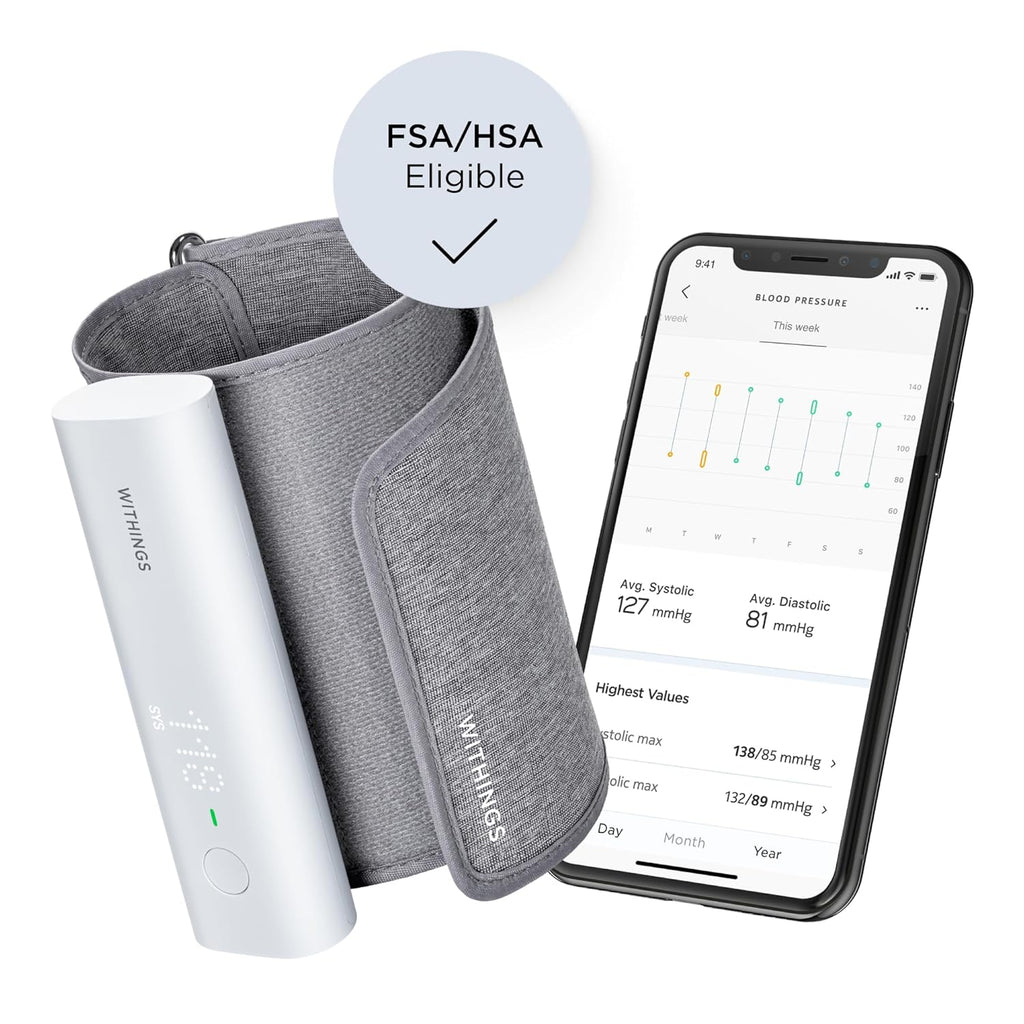 Withings BPM Connect digital blood pressure monitor cuff heart rate Wi-Fi Bluetooth FDA

